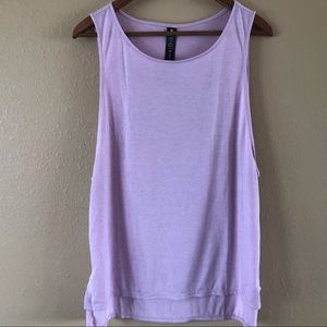 YOGALICIOUS MUSCLE SHIRT TANK TOP PURPLE XL